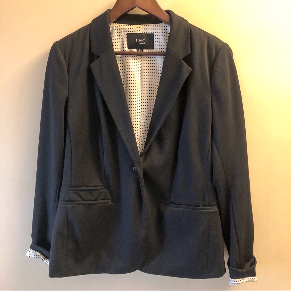 Chic by Jacob Satin Lined Blazer